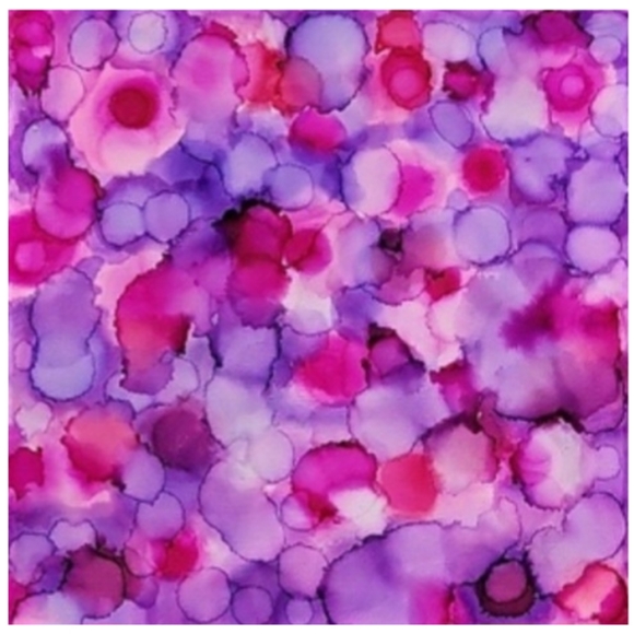 Hand Crafted Pink and Purple Abstract Design 12x12 Inches Canvas Picture - Picture 1 of 4